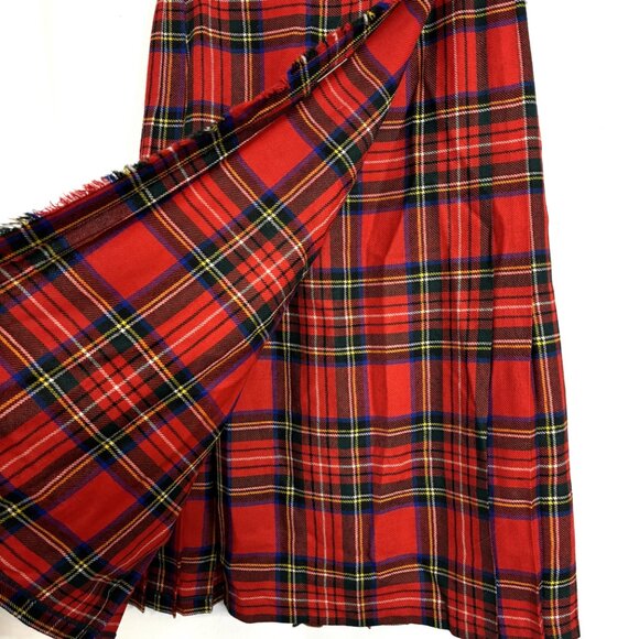 Highland Home Industries Made in Scotland Red Plaid Kilt Size 14 Vtg - Picture 3 of 12